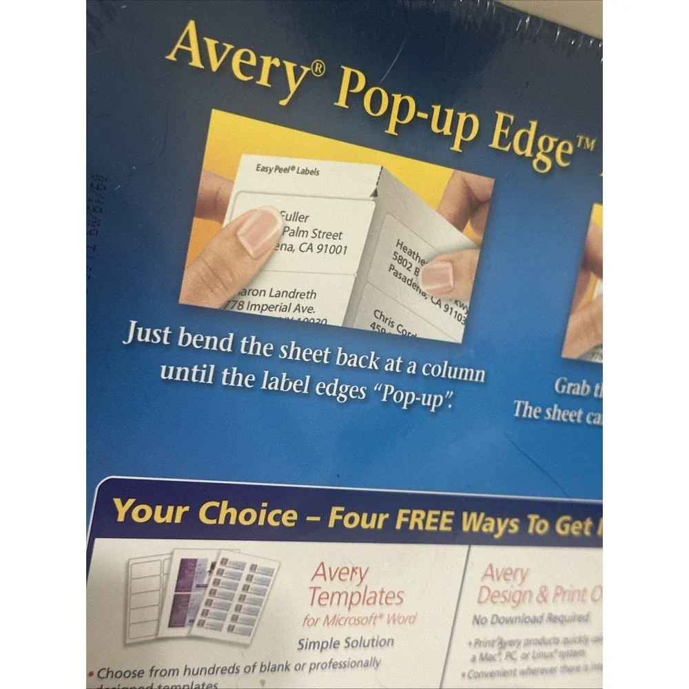 Avery Easy Peel Mailing Address Labels Laser 1‎ x 2 5/8 White 3000/Box 5160